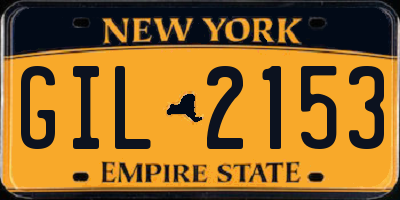 NY license plate GIL2153