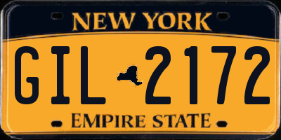 NY license plate GIL2172