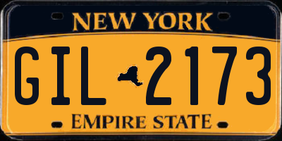 NY license plate GIL2173