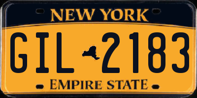 NY license plate GIL2183