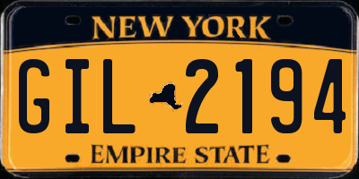 NY license plate GIL2194