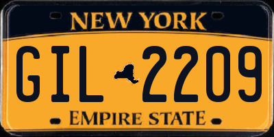NY license plate GIL2209