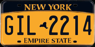 NY license plate GIL2214