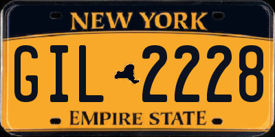 NY license plate GIL2228