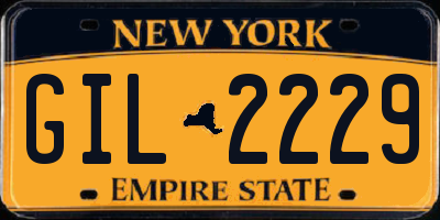 NY license plate GIL2229