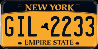 NY license plate GIL2233
