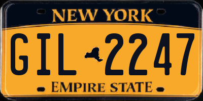 NY license plate GIL2247