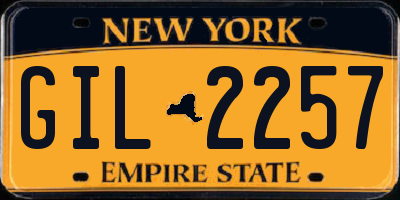 NY license plate GIL2257