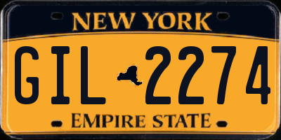 NY license plate GIL2274