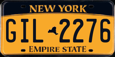 NY license plate GIL2276