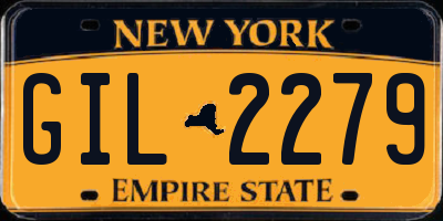 NY license plate GIL2279