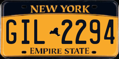 NY license plate GIL2294
