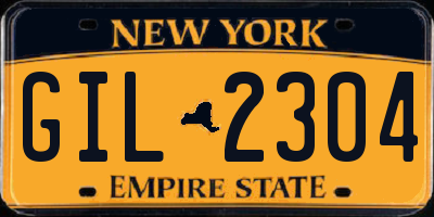 NY license plate GIL2304