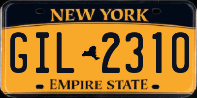 NY license plate GIL2310