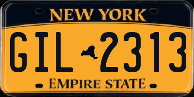 NY license plate GIL2313