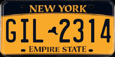 NY license plate GIL2314