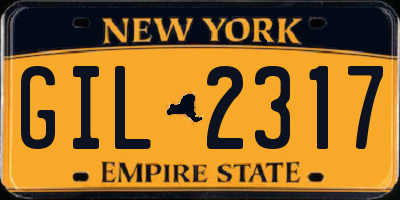 NY license plate GIL2317