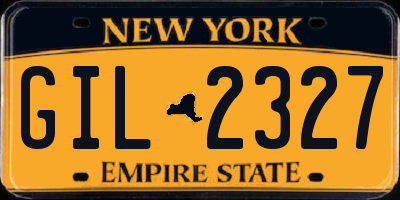 NY license plate GIL2327