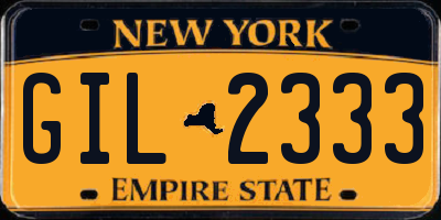 NY license plate GIL2333