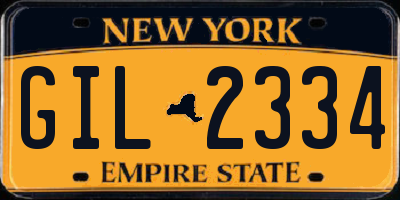 NY license plate GIL2334