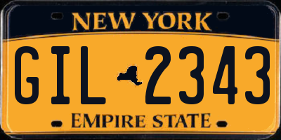 NY license plate GIL2343