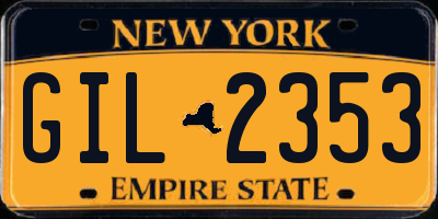 NY license plate GIL2353