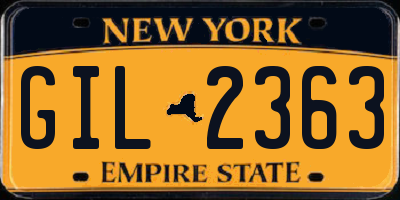 NY license plate GIL2363