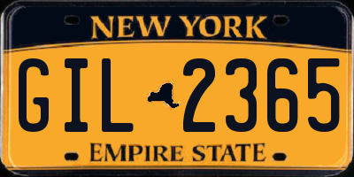 NY license plate GIL2365
