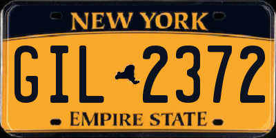 NY license plate GIL2372