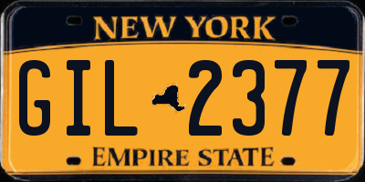 NY license plate GIL2377