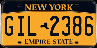 NY license plate GIL2386