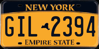 NY license plate GIL2394