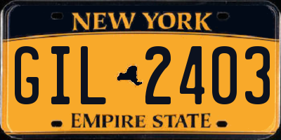NY license plate GIL2403