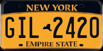 NY license plate GIL2420