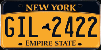 NY license plate GIL2422