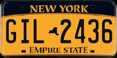NY license plate GIL2436
