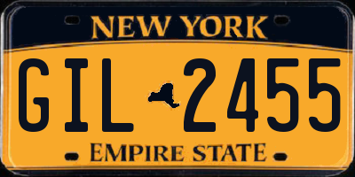 NY license plate GIL2455
