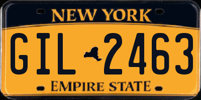 NY license plate GIL2463