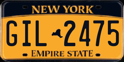 NY license plate GIL2475