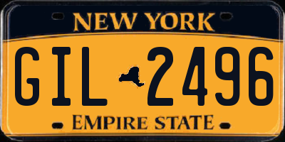NY license plate GIL2496