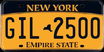 NY license plate GIL2500