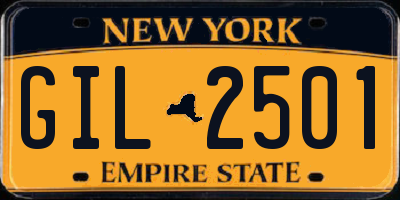 NY license plate GIL2501