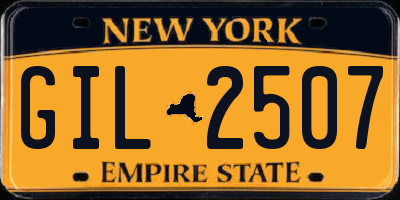 NY license plate GIL2507