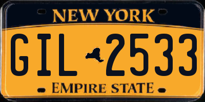 NY license plate GIL2533