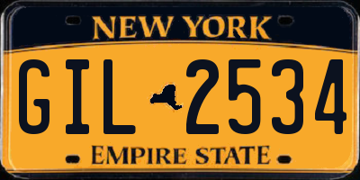 NY license plate GIL2534