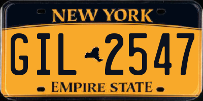 NY license plate GIL2547