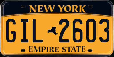 NY license plate GIL2603