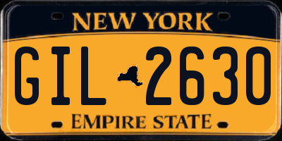 NY license plate GIL2630