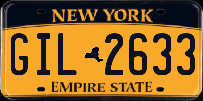NY license plate GIL2633