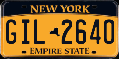 NY license plate GIL2640